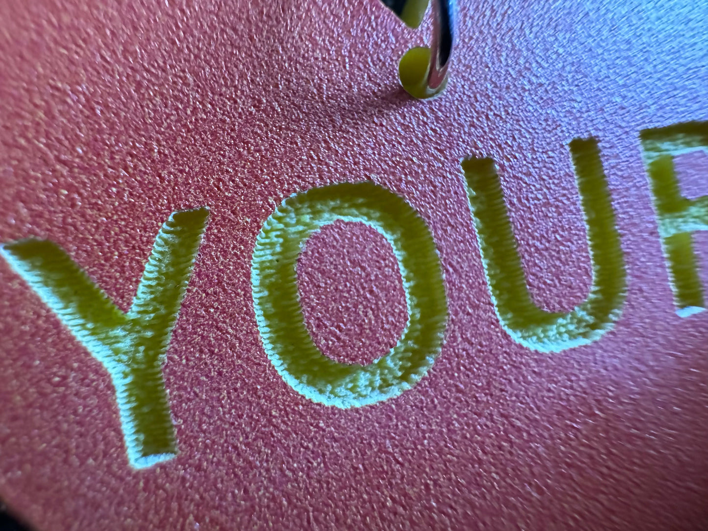 Custom Text Earrings: Laser Engraved Words, Orange with Yellow Text, Letters, Names, Teacher Gift, Anniversary, Best Gifts for Her/Him/Them