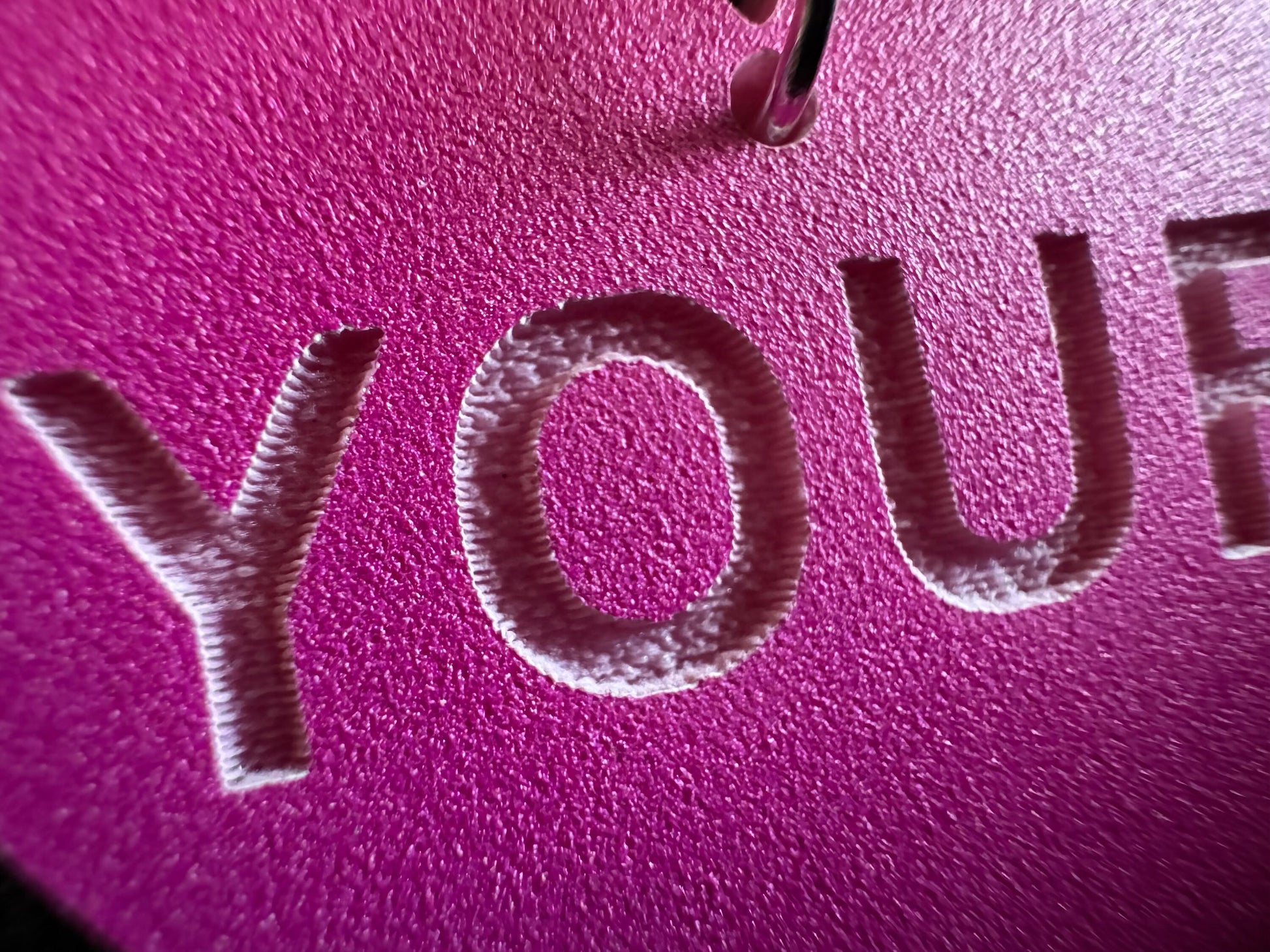 Custom Text Earrings: Laser Engraved Words, Pink with Pink Text, Letters, Names, Teacher Gift, Anniversary, Best Gifts for Her/Him/Them