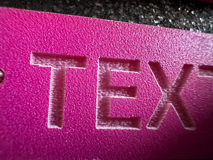 Custom Text Earrings: Laser Engraved Words, Pink with Pink Text, Letters, Names, Teacher Gift, Anniversary, Best Gifts for Her/Him/Them
