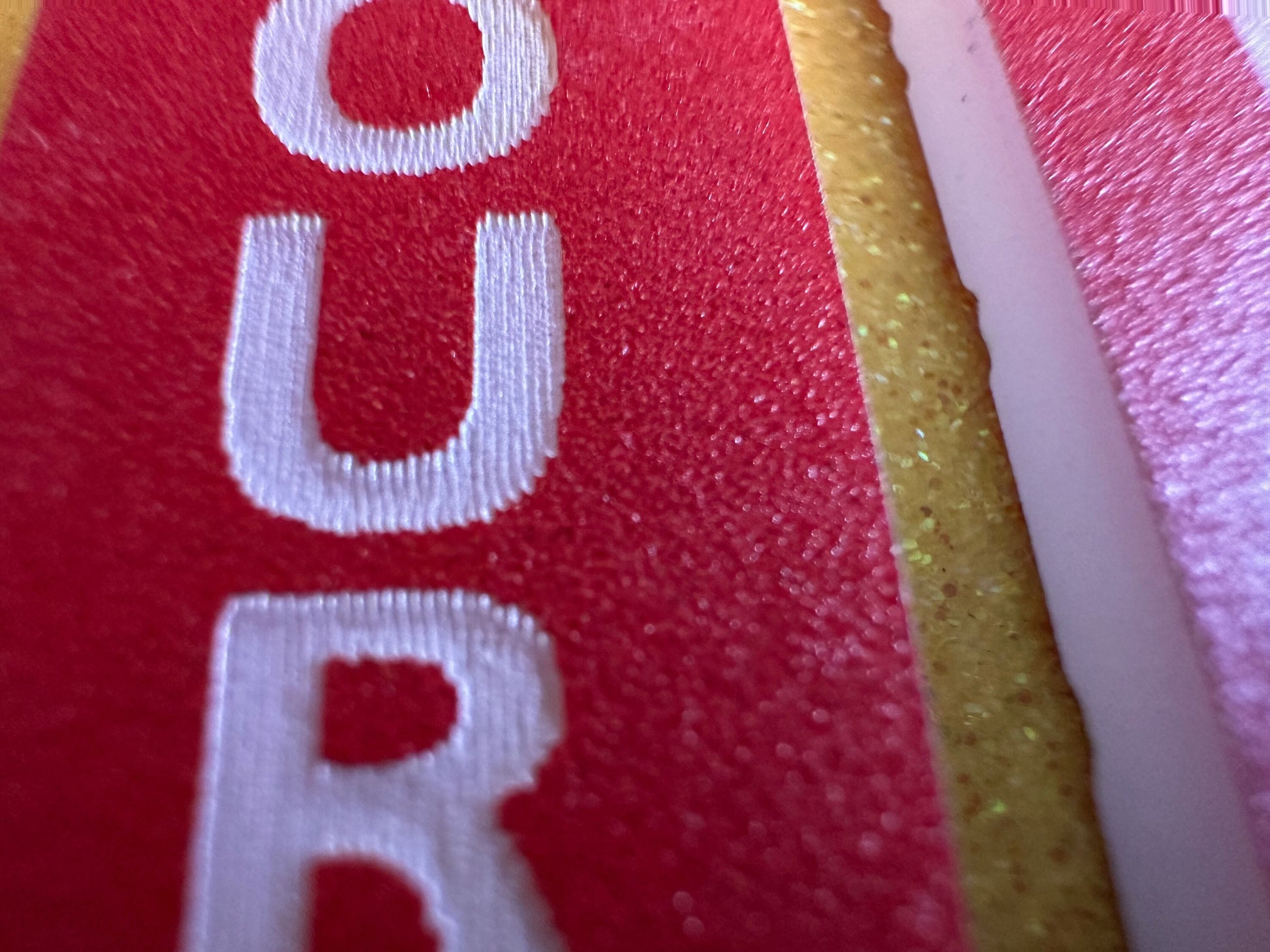 Custom Text Earrings: Laser Engraved Words, Red with White Text, Letters, Names, Teacher Gift, Anniversary, Best Gifts for Her/Him/Them