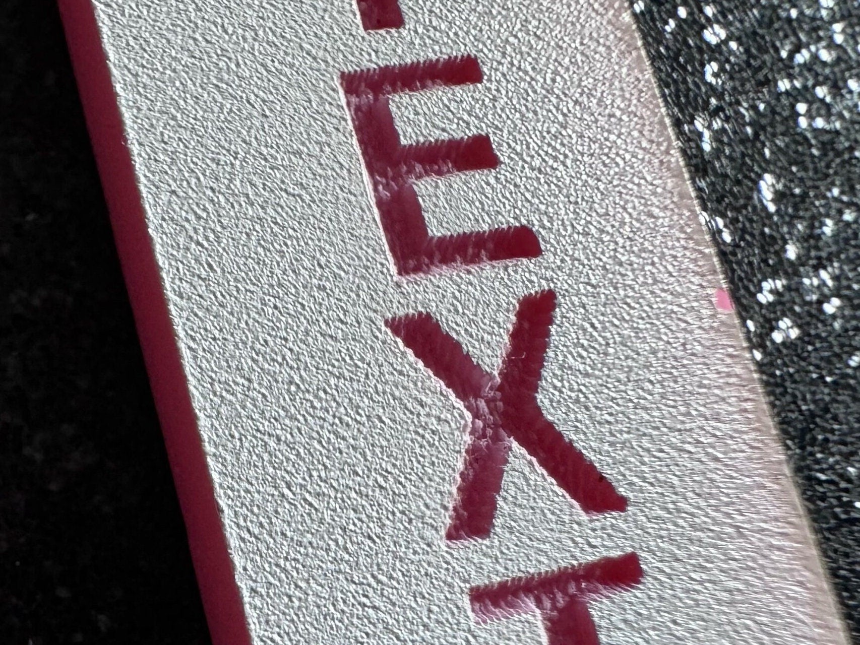 Custom Text Earrings: Laser Engraved Words, White with Pink Text, Letters, Names, Teacher Gift, Anniversary, Best Gifts for Her/Him/Them