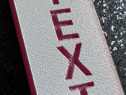 Custom Text Earrings: Laser Engraved Words, White with Pink Text, Letters, Names, Teacher Gift, Anniversary, Best Gifts for Her/Him/Them