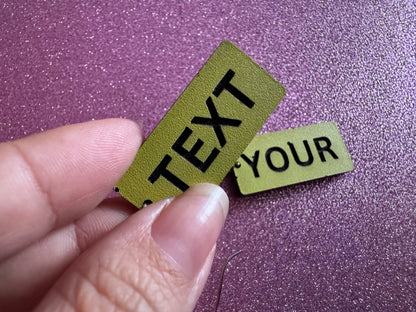 Custom Text Earrings: Laser Engraved Words, Yellow with Black Text, Letters, Names, Teacher Gift, Anniversary, Best Gifts for Her/Him/Them