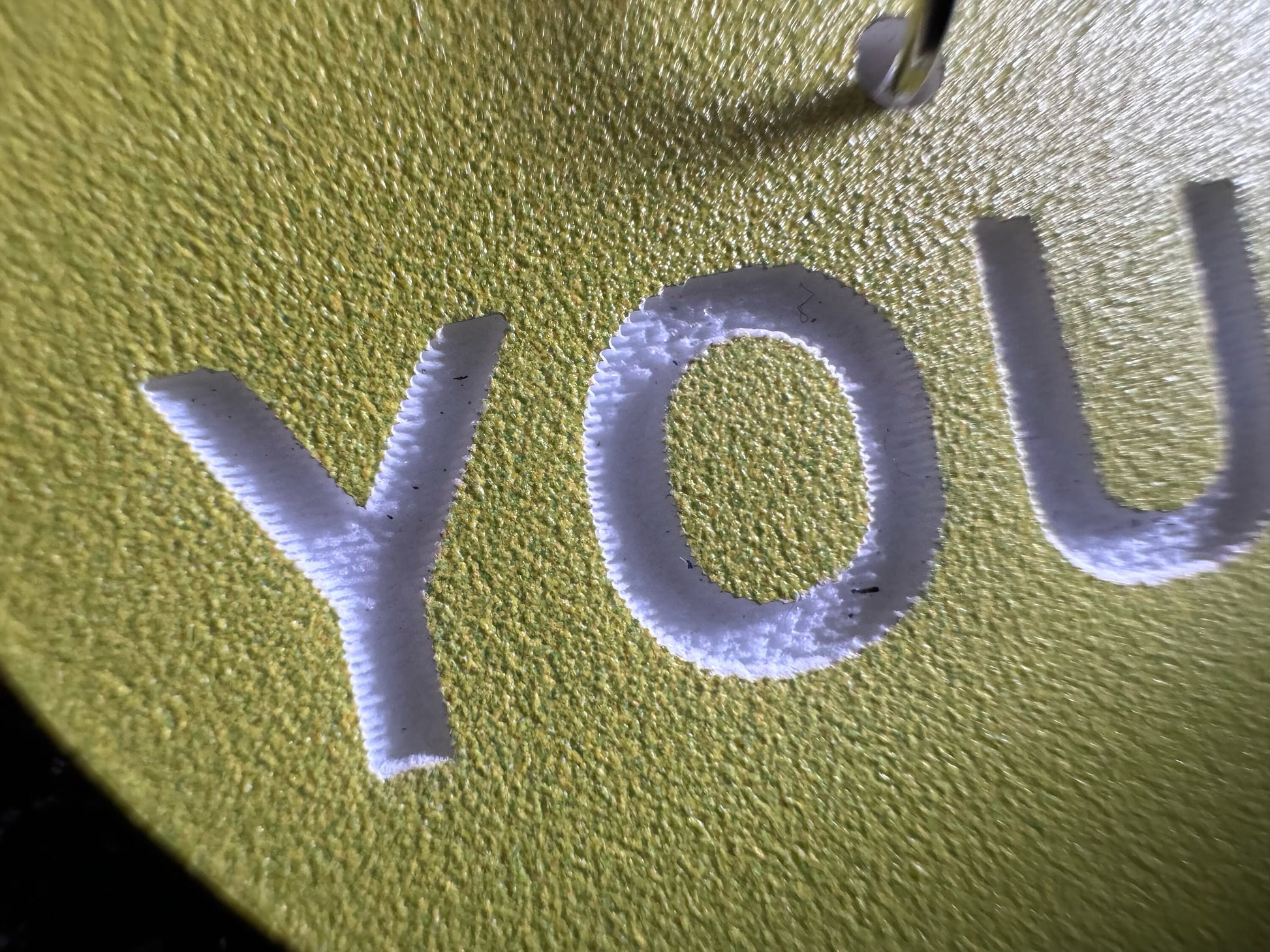 Custom Text Earrings: Laser Engraved Words, Yellow with White Text, Letters, Names, Teacher Gift, Anniversary, Best Gifts for Her/Him/Them