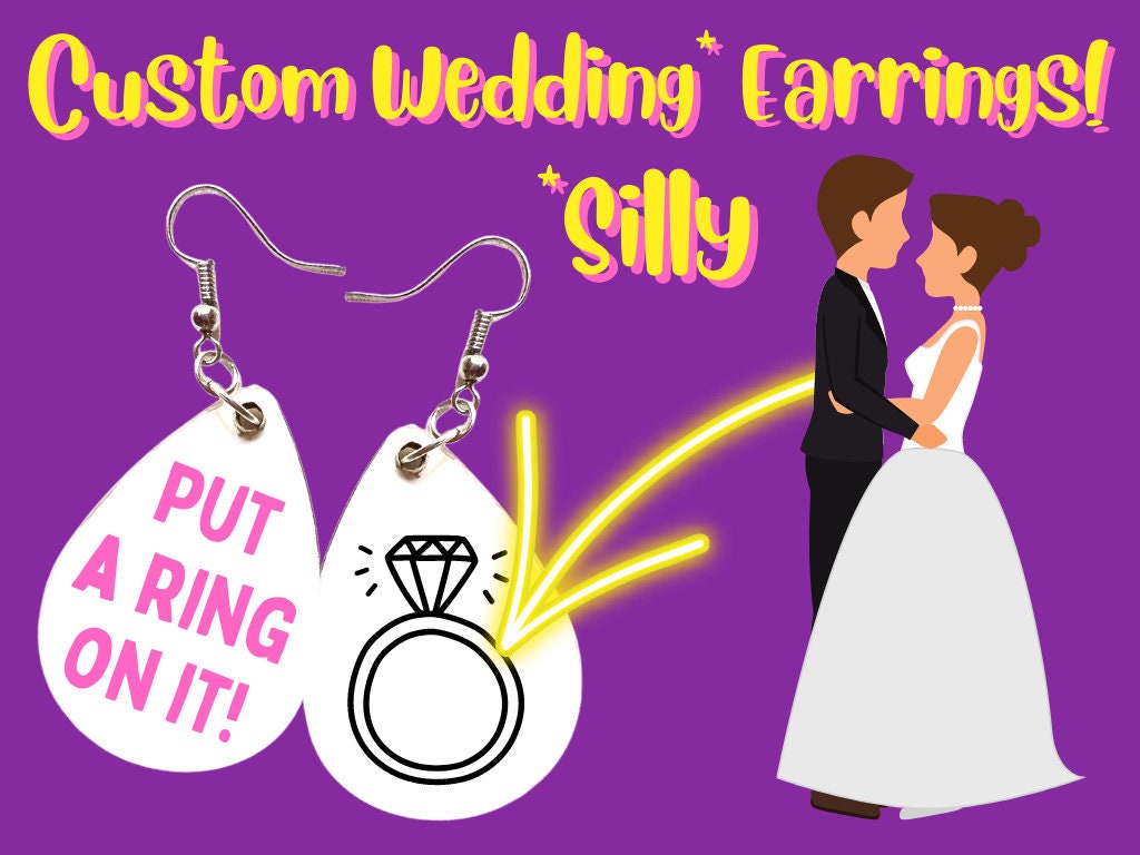 Custom Weddings Gift Earrings: Your Image Here, Any Photo Earrings, Sublimated, Best Gift For Her/Him/Them