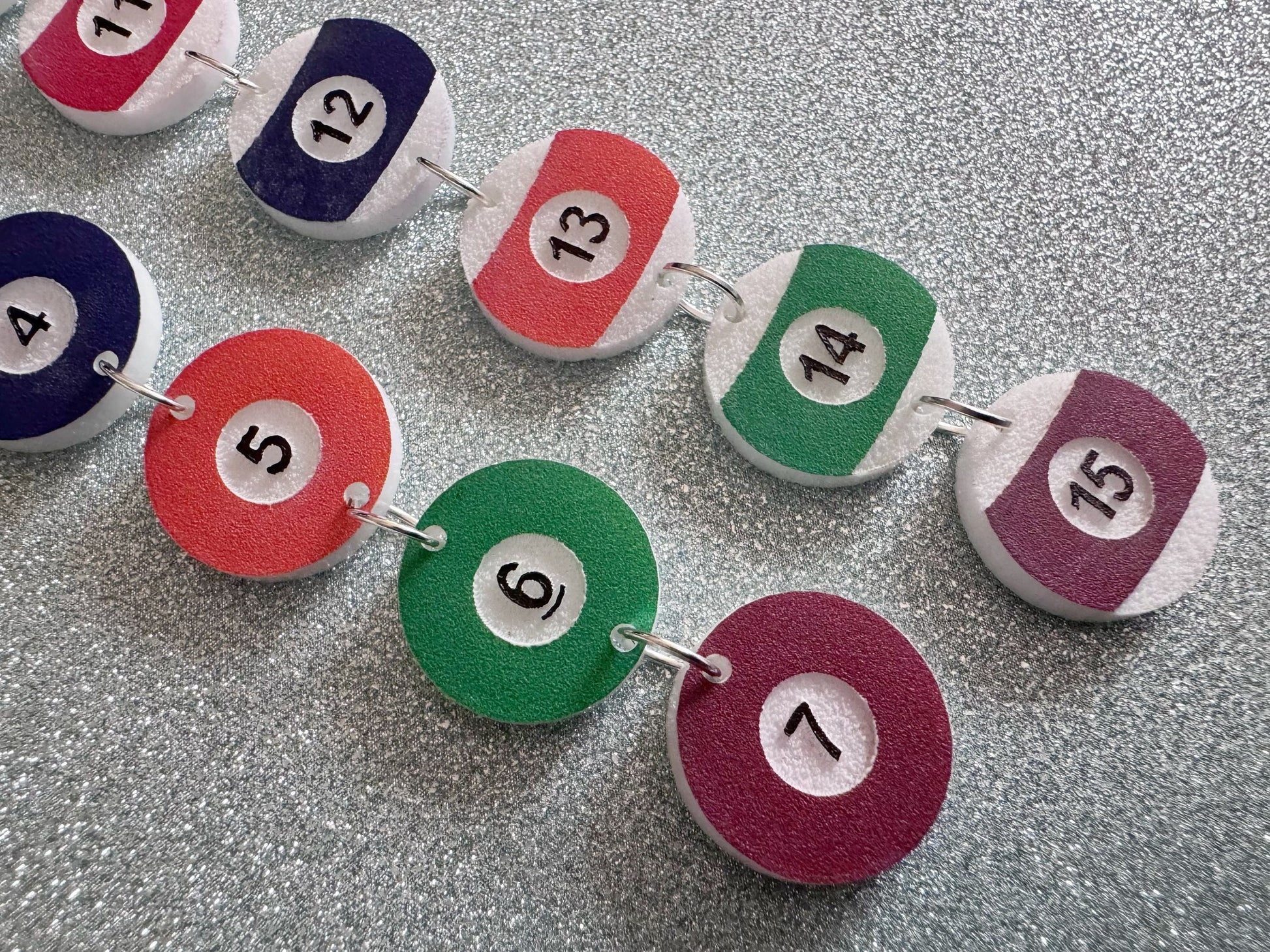 Customizable Billiard Ball Earrings: Laser Cut Acrylic Pool Balls, Pool Rack, Sports, Game Night, Eight Ball, Best Gifts for Her/Him/Them