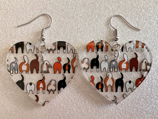 Cute Dog Butt Earrings: Laser Cut Acrylic Dogs, Canine, Labs, Pit Bull, Chihuahua, German Shepherd, Doggy Tails, Best Gifts for Her/Him/Them