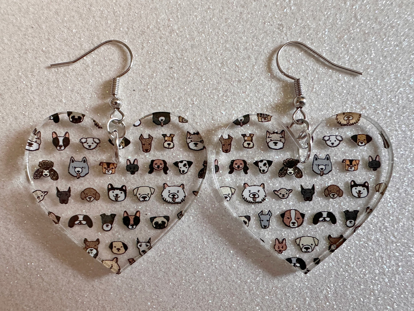 Cute Dog Face Earrings: Laser Cut Acrylic Dogs, Canine, Labs, Pit Bull, Chihuahua, German Shepherd, Doggy Tails, Best Gifts for Her/Him/Them
