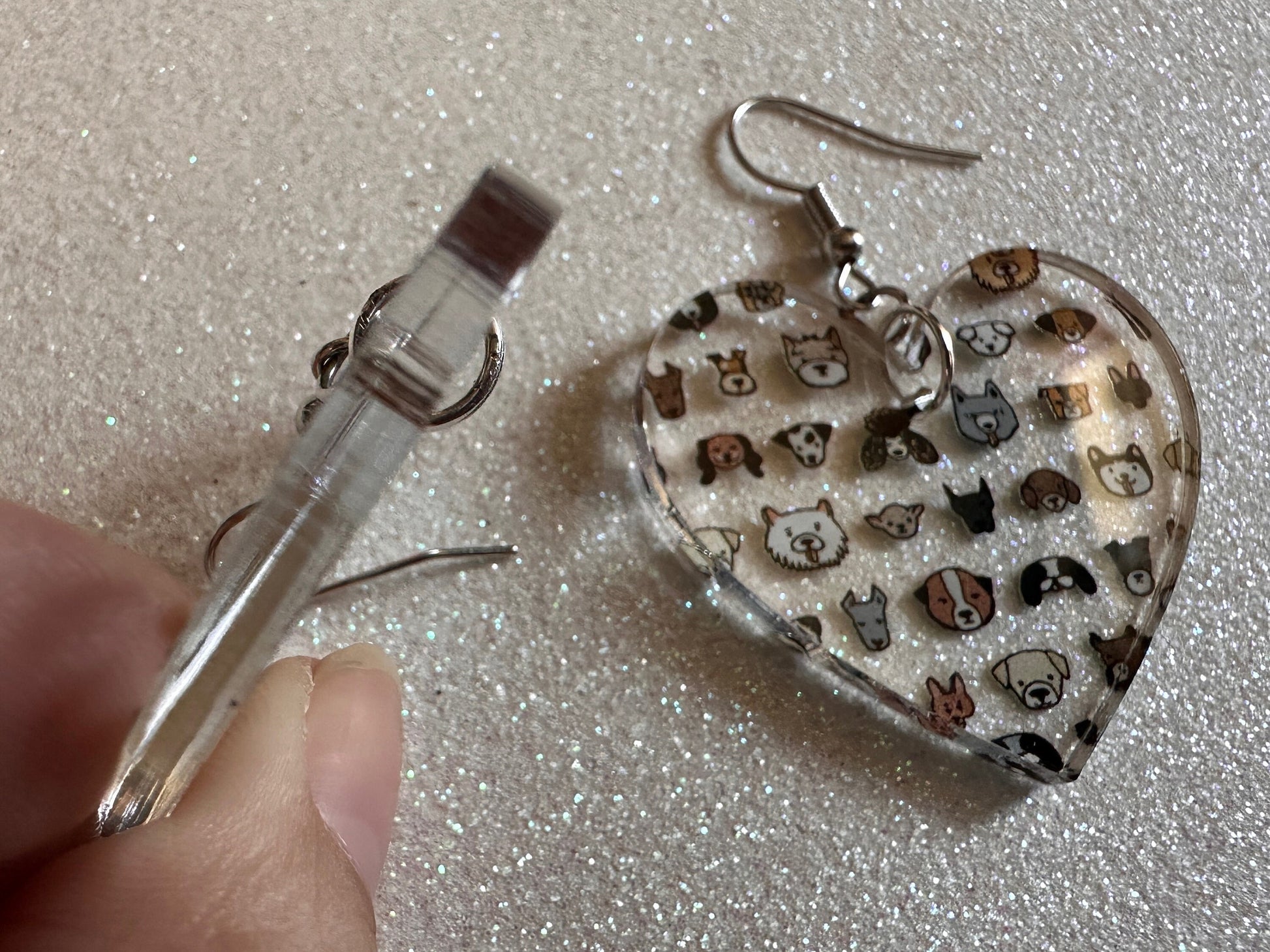 Cute Dog Face Earrings: Laser Cut Acrylic Dogs, Canine, Labs, Pit Bull, Chihuahua, German Shepherd, Doggy Tails, Best Gifts for Her/Him/Them