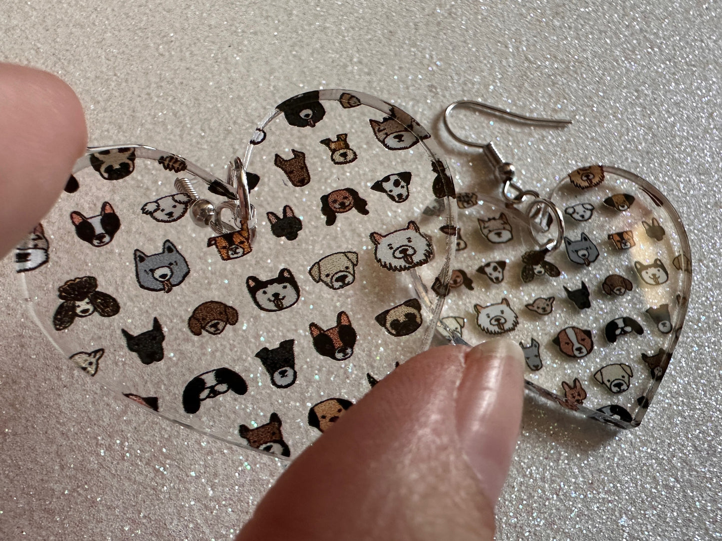 Cute Dog Face Earrings: Laser Cut Acrylic Dogs, Canine, Labs, Pit Bull, Chihuahua, German Shepherd, Doggy Tails, Best Gifts for Her/Him/Them