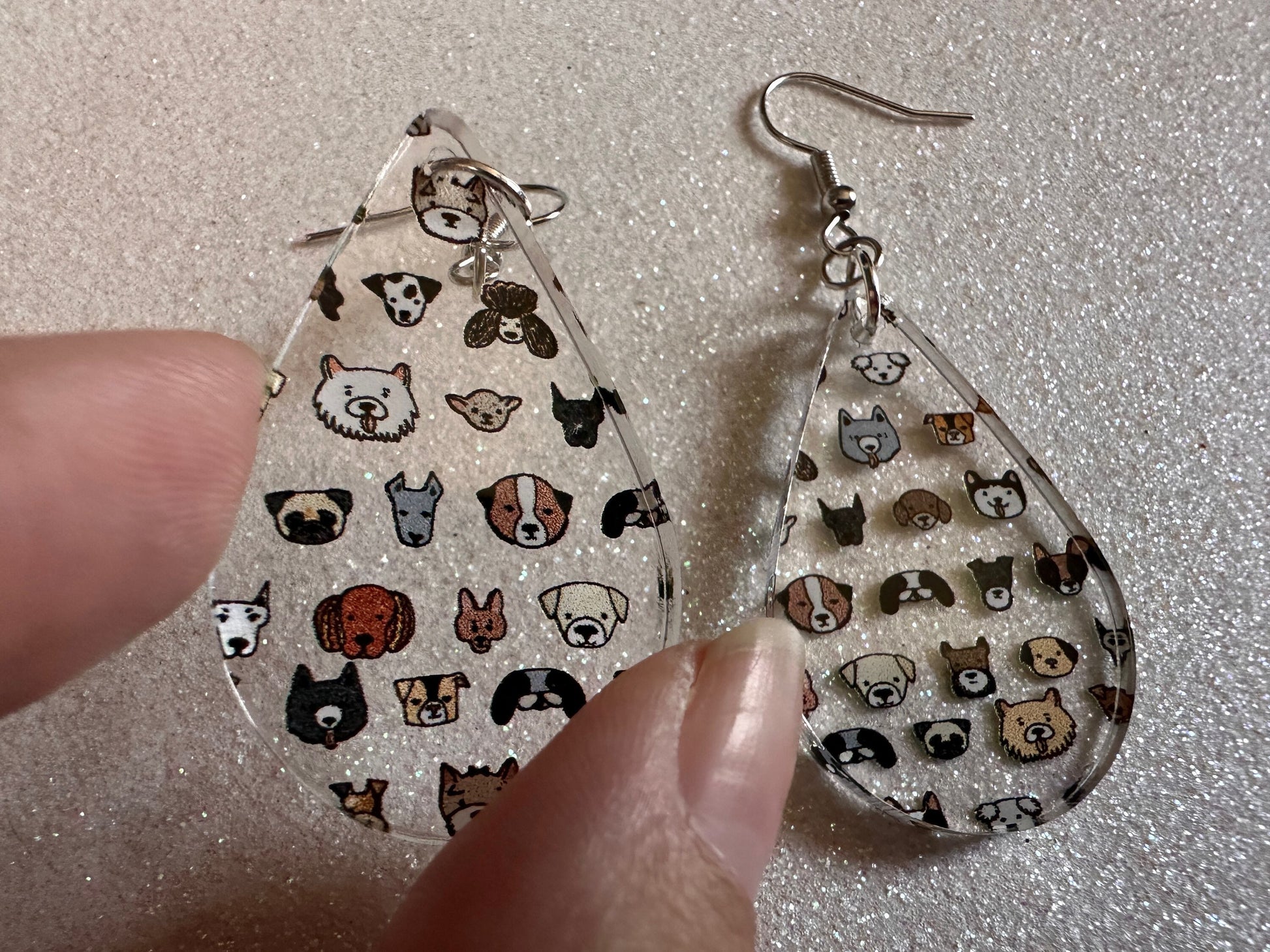 Cute Dog Face Earrings: Laser Cut Acrylic Dogs, Canine, Labs, Pit Bull, Chihuahua, German Shepherd, Doggy Tails, Best Gifts for Her/Him/Them