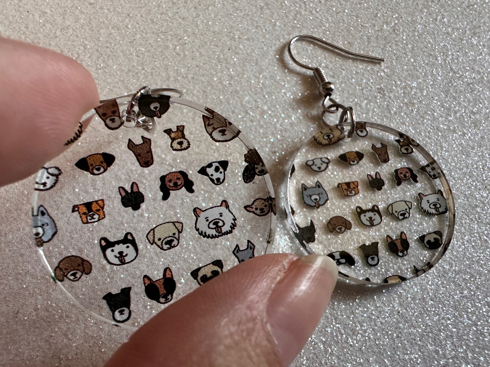 Cute Dog Face Earrings: Laser Cut Acrylic Dogs, Canine, Labs, Pit Bull, Chihuahua, German Shepherd, Doggy Tails, Best Gifts for Her/Him/Them