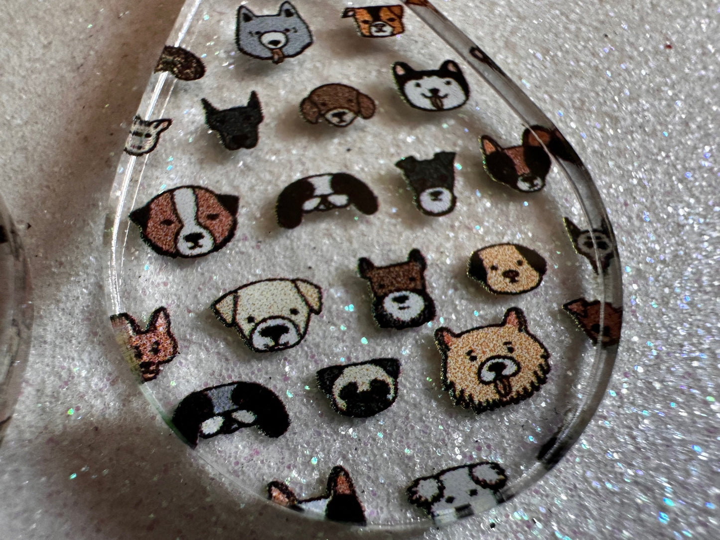 Cute Dog Face Earrings: Laser Cut Acrylic Dogs, Canine, Labs, Pit Bull, Chihuahua, German Shepherd, Doggy Tails, Best Gifts for Her/Him/Them