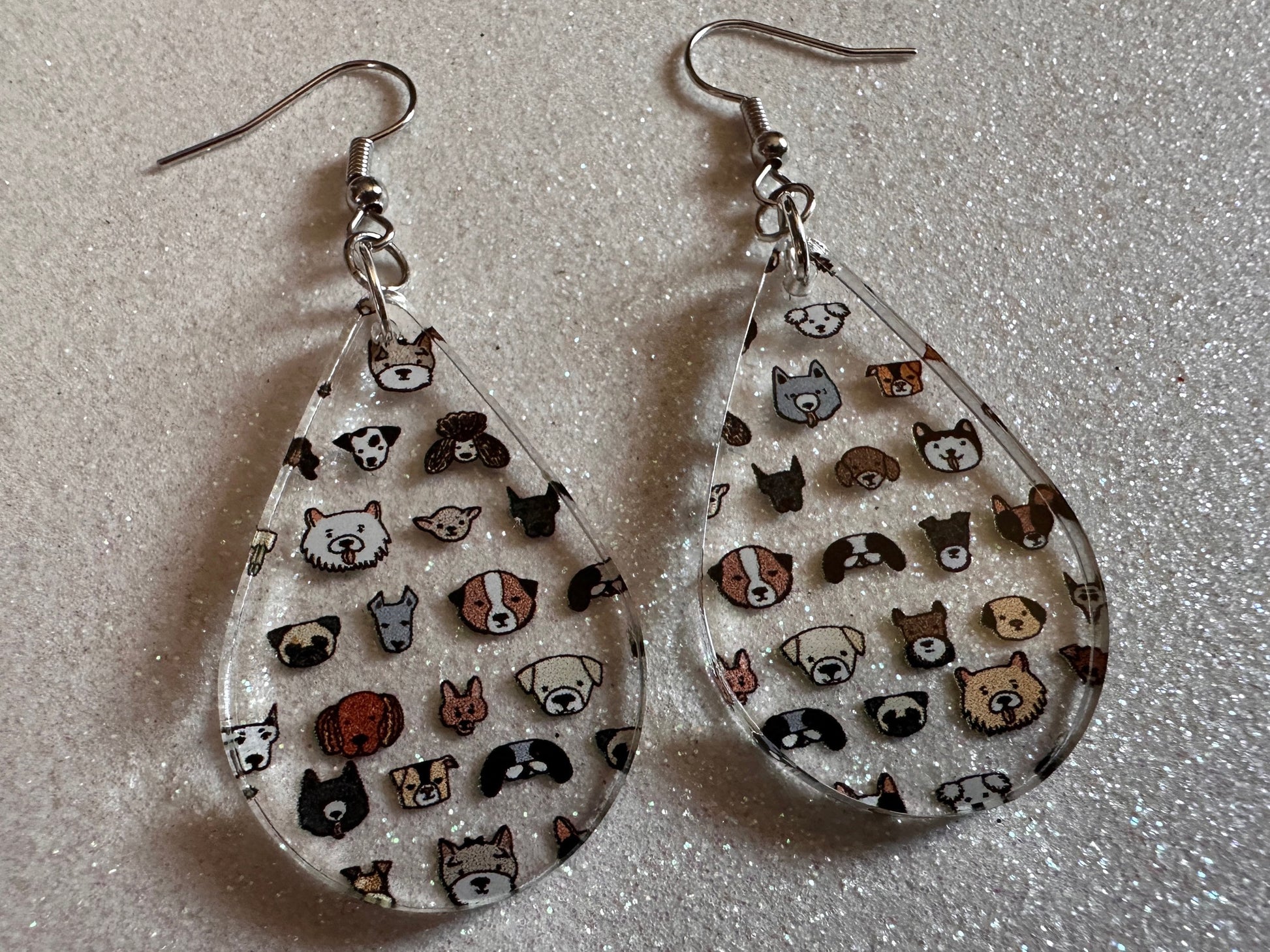 Cute Dog Face Earrings: Laser Cut Acrylic Dogs, Canine, Labs, Pit Bull, Chihuahua, German Shepherd, Doggy Tails, Best Gifts for Her/Him/Them