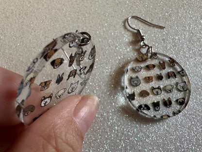 Cute Dog Face Earrings: Laser Cut Acrylic Dogs, Canine, Labs, Pit Bull, Chihuahua, German Shepherd, Doggy Tails, Best Gifts for Her/Him/Them