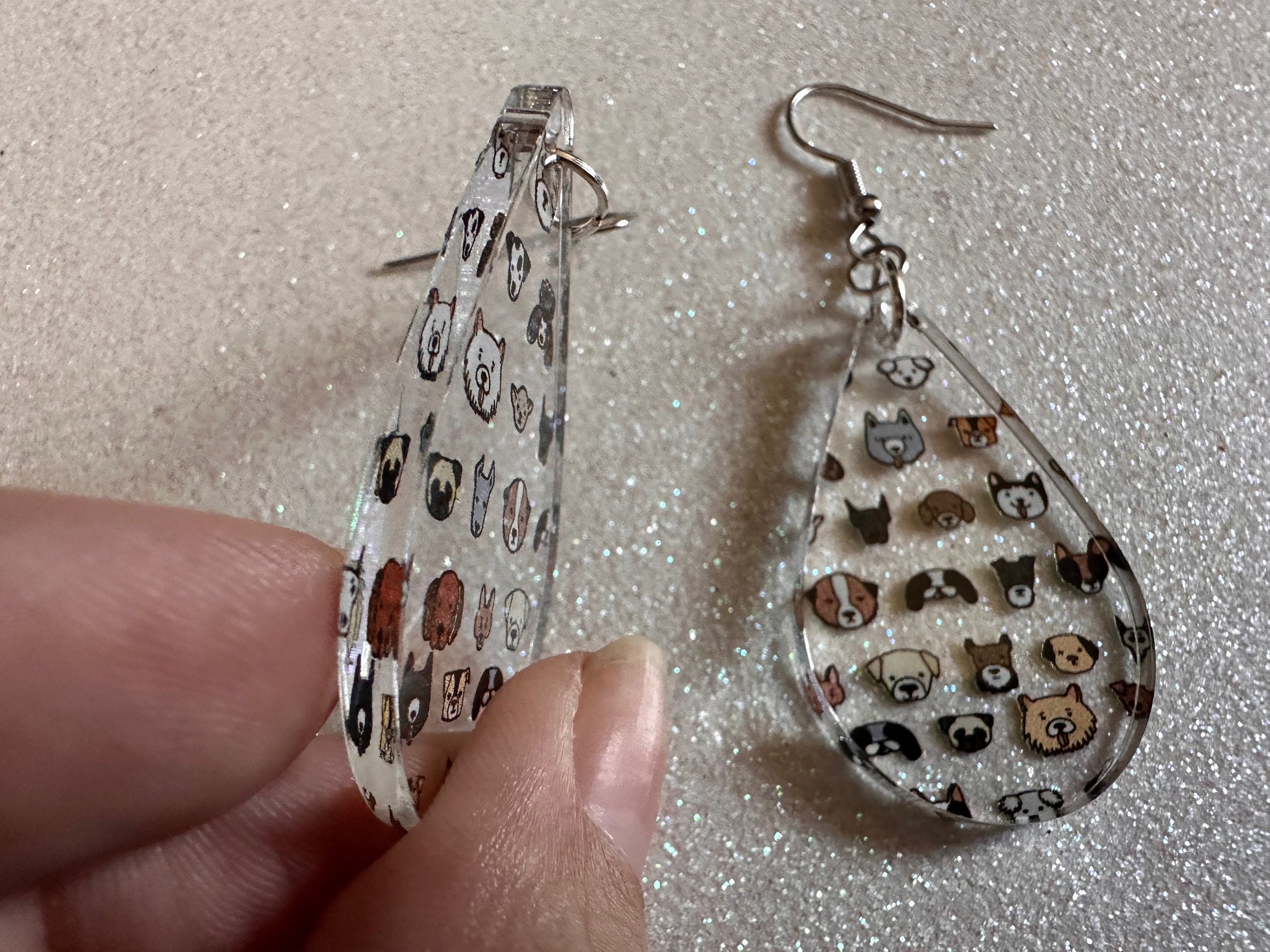 Cute Dog Face Earrings: Laser Cut Acrylic Dogs, Canine, Labs, Pit Bull, Chihuahua, German Shepherd, Doggy Tails, Best Gifts for Her/Him/Them