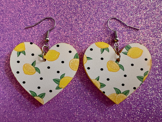 Cute Lemon Earrings: Laser Cut Acrylic Lemons, Mini Lemons, Fruit, Citrus, Food, When Life Gives You Lemons, Best Gifts for Her/Him/Them