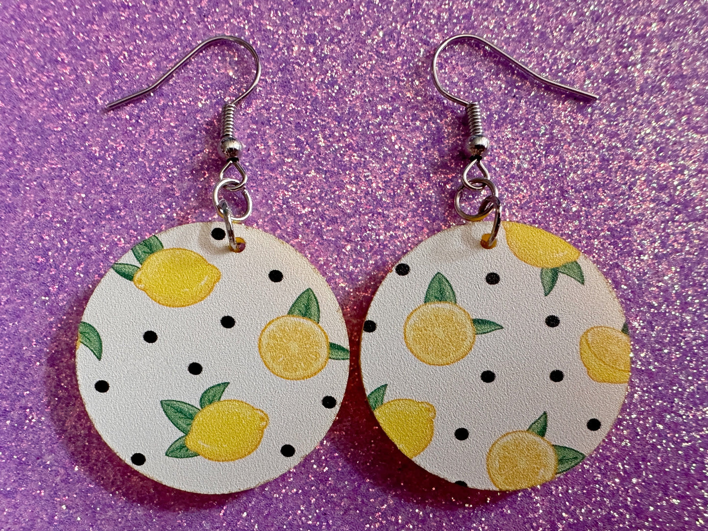 Cute Lemon Earrings: Laser Cut Acrylic Lemons, Mini Lemons, Fruit, Citrus, Food, When Life Gives You Lemons, Best Gifts for Her/Him/Them