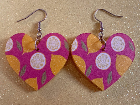 Cute Lemon Earrings: Laser Cut Acrylic Lemons, Mini Lemons, Fruit, Citrus, Food, When Life Gives You Lemons, Best Gifts for Her/Him/Them