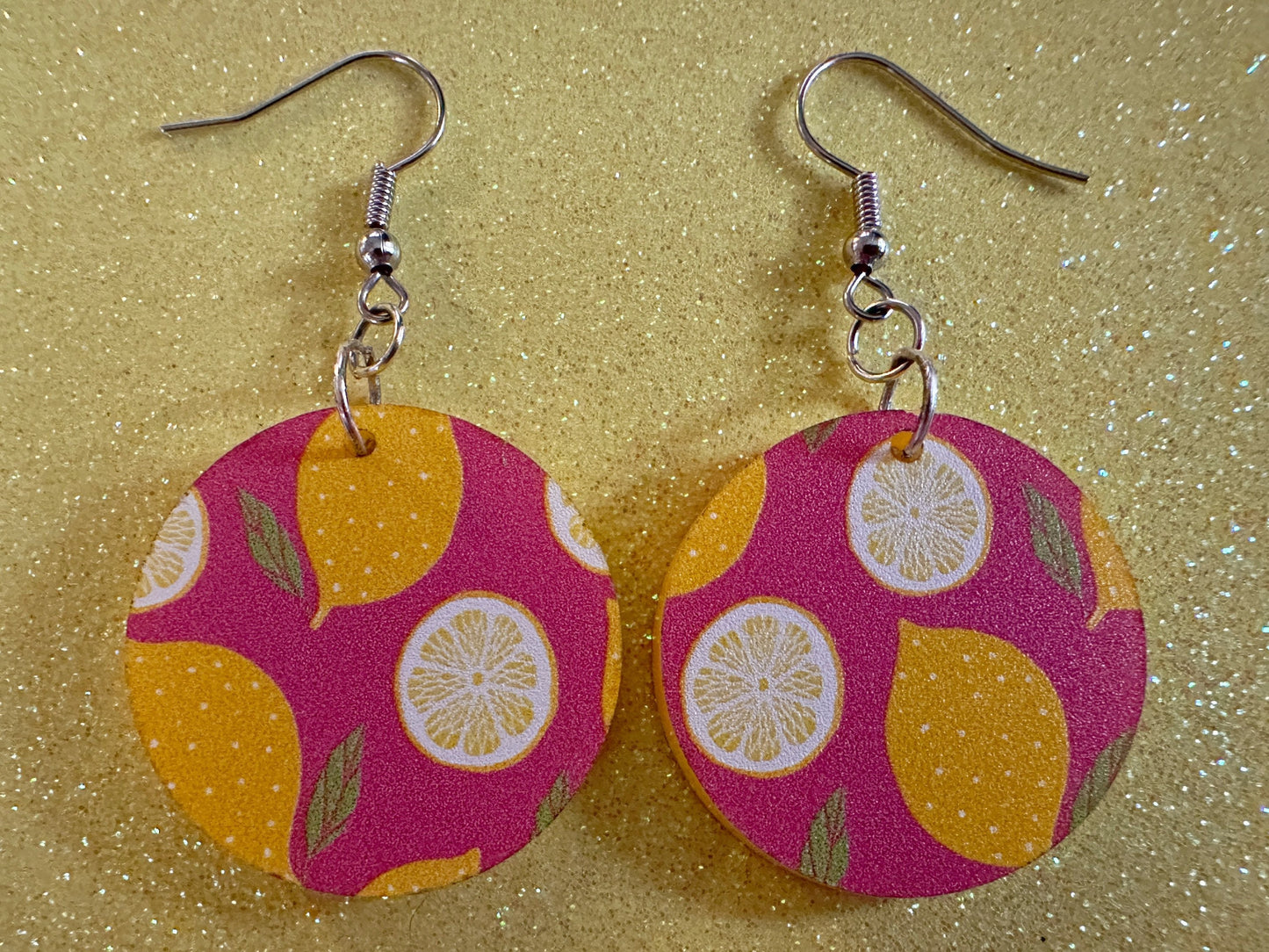 Cute Lemon Earrings: Laser Cut Acrylic Lemons, Mini Lemons, Fruit, Citrus, Food, When Life Gives You Lemons, Best Gifts for Her/Him/Them