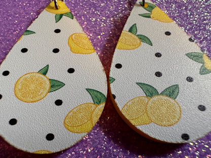 Cute Lemon Earrings: Laser Cut Acrylic Lemons, Mini Lemons, Fruit, Citrus, Food, When Life Gives You Lemons, Best Gifts for Her/Him/Them