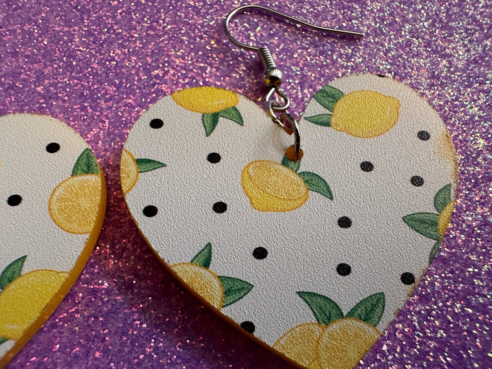 Cute Lemon Earrings: Laser Cut Acrylic Lemons, Mini Lemons, Fruit, Citrus, Food, When Life Gives You Lemons, Best Gifts for Her/Him/Them