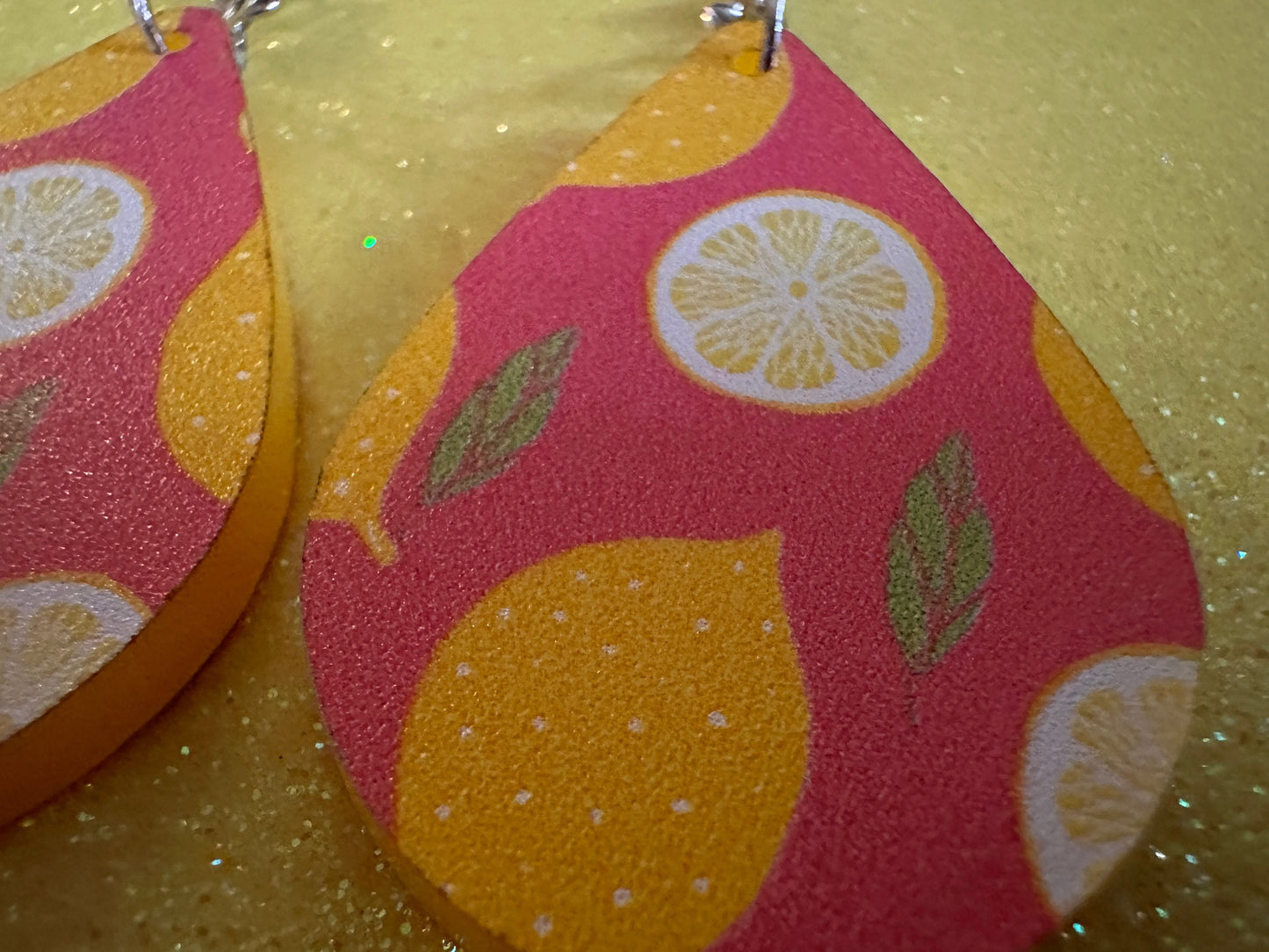 Cute Lemon Earrings: Laser Cut Acrylic Lemons, Mini Lemons, Fruit, Citrus, Food, When Life Gives You Lemons, Best Gifts for Her/Him/Them