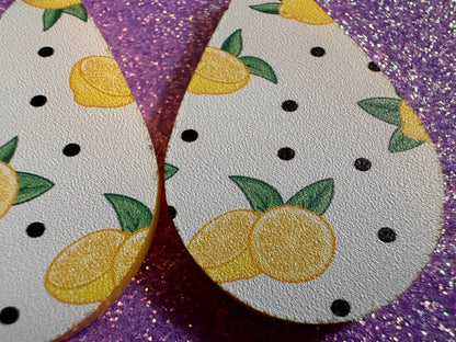 Cute Lemon Earrings: Laser Cut Acrylic Lemons, Mini Lemons, Fruit, Citrus, Food, When Life Gives You Lemons, Best Gifts for Her/Him/Them