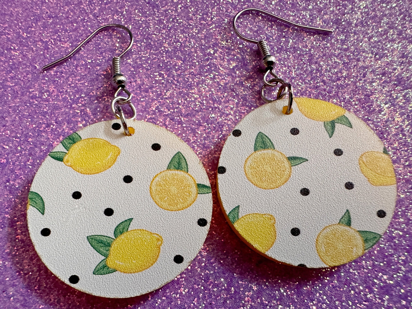 Cute Lemon Earrings: Laser Cut Acrylic Lemons, Mini Lemons, Fruit, Citrus, Food, When Life Gives You Lemons, Best Gifts for Her/Him/Them