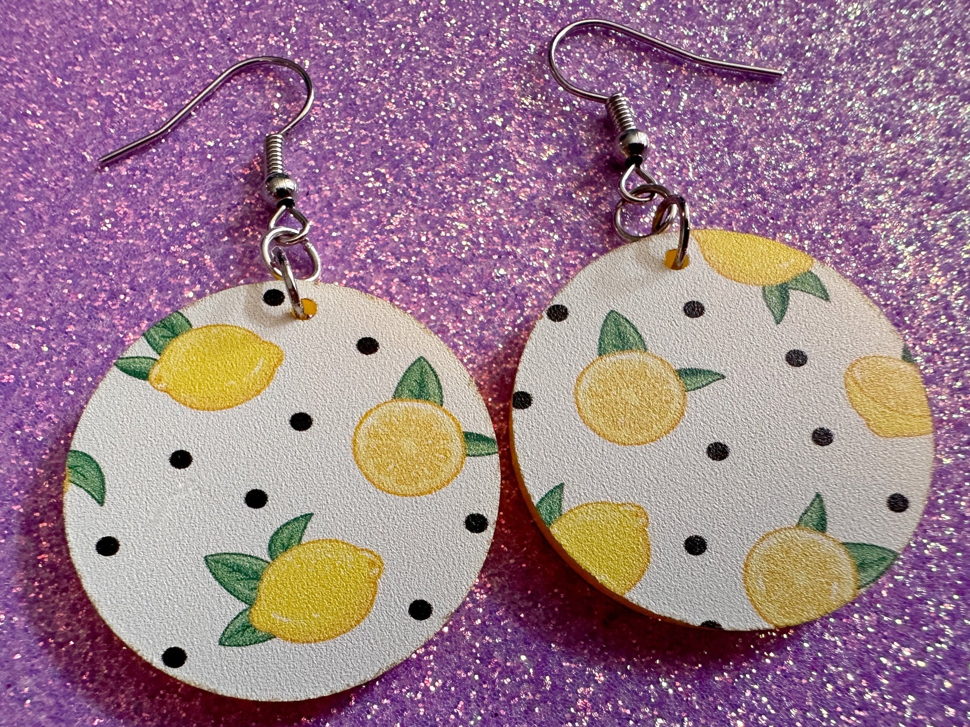 Cute Lemon Earrings: Laser Cut Acrylic Lemons, Mini Lemons, Fruit, Citrus, Food, When Life Gives You Lemons, Best Gifts for Her/Him/Them