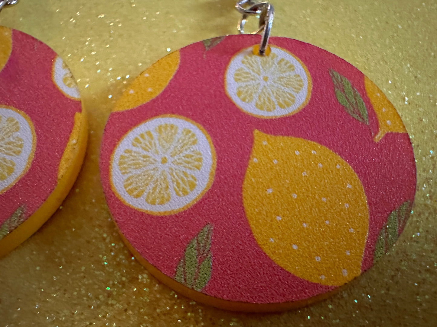 Cute Lemon Earrings: Laser Cut Acrylic Lemons, Mini Lemons, Fruit, Citrus, Food, When Life Gives You Lemons, Best Gifts for Her/Him/Them