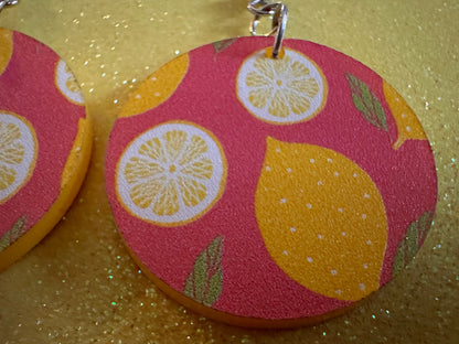 Cute Lemon Earrings: Laser Cut Acrylic Lemons, Mini Lemons, Fruit, Citrus, Food, When Life Gives You Lemons, Best Gifts for Her/Him/Them