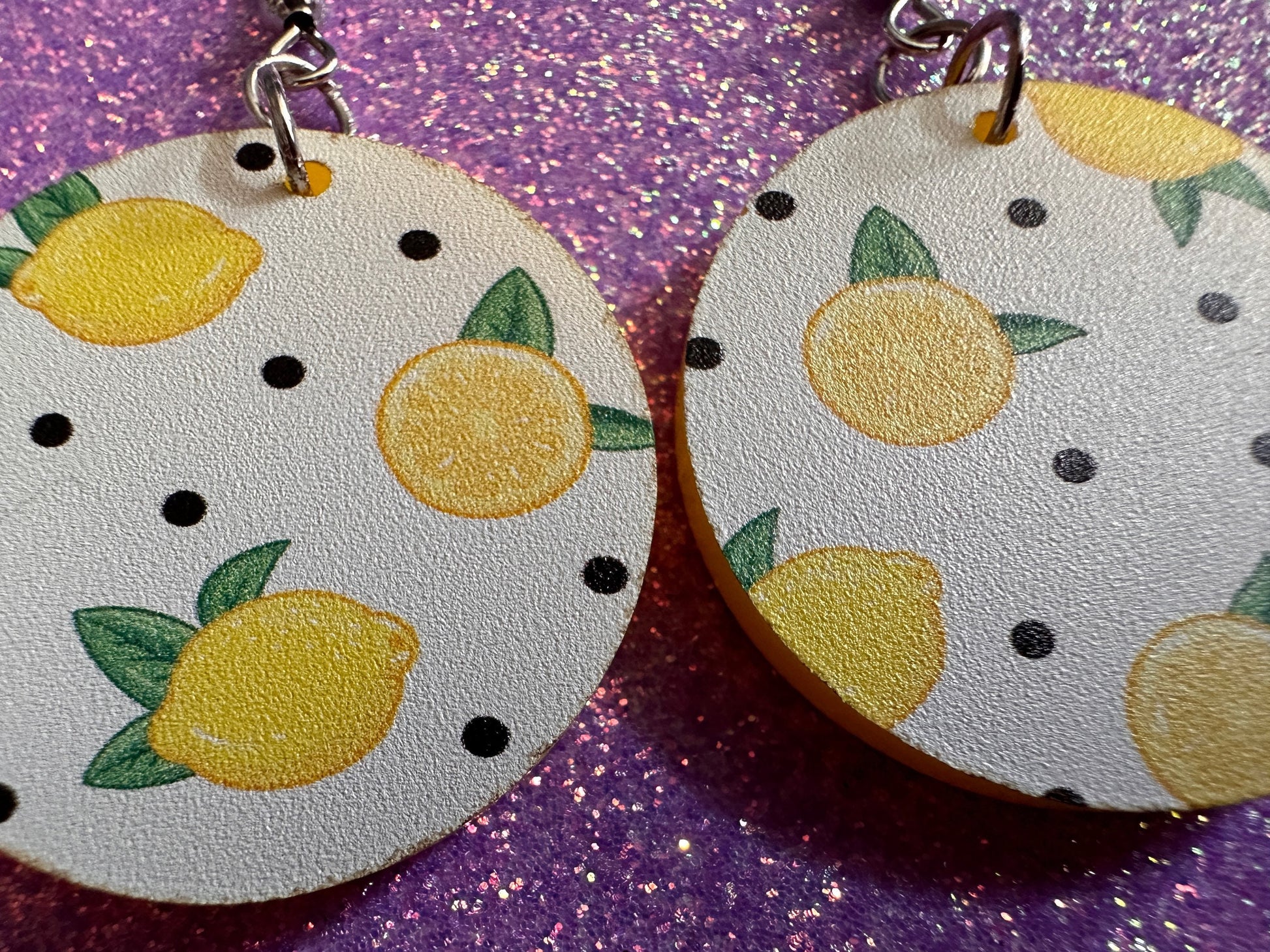 Cute Lemon Earrings: Laser Cut Acrylic Lemons, Mini Lemons, Fruit, Citrus, Food, When Life Gives You Lemons, Best Gifts for Her/Him/Them