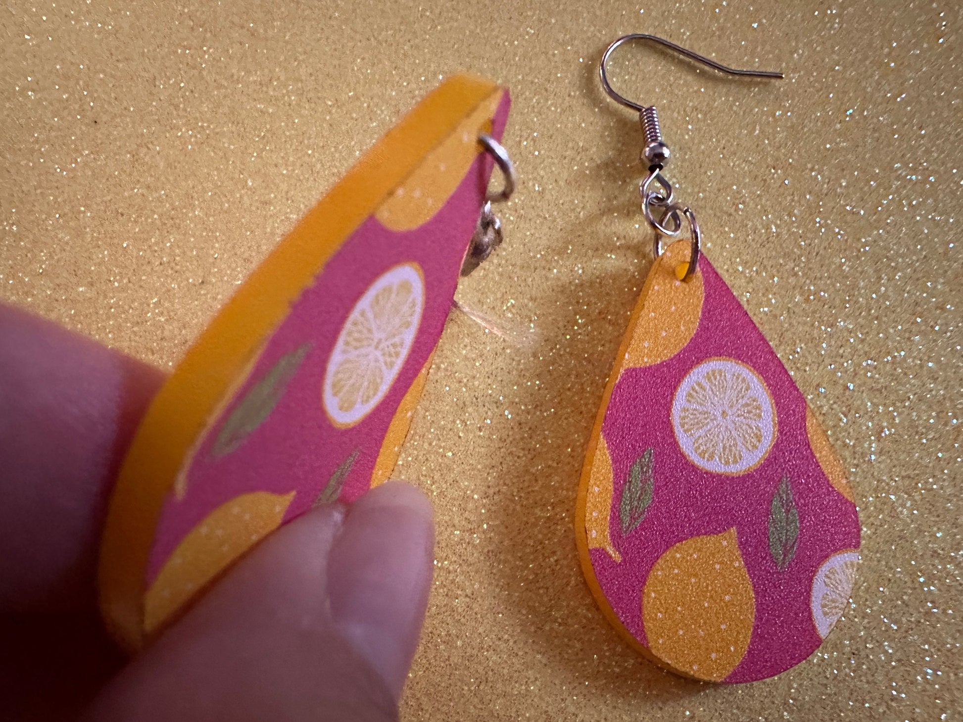 Cute Lemon Earrings: Laser Cut Acrylic Lemons, Mini Lemons, Fruit, Citrus, Food, When Life Gives You Lemons, Best Gifts for Her/Him/Them