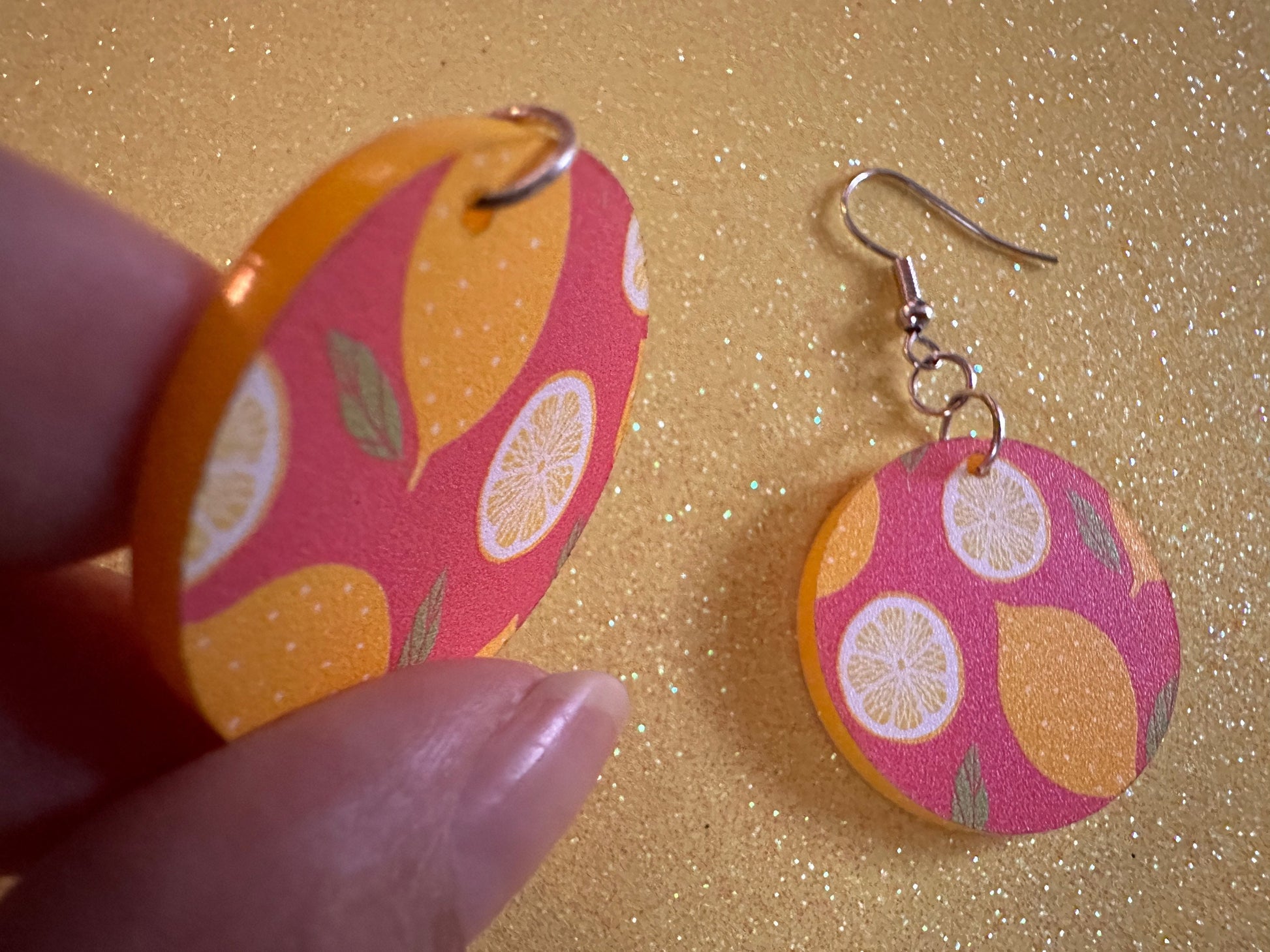 Cute Lemon Earrings: Laser Cut Acrylic Lemons, Mini Lemons, Fruit, Citrus, Food, When Life Gives You Lemons, Best Gifts for Her/Him/Them