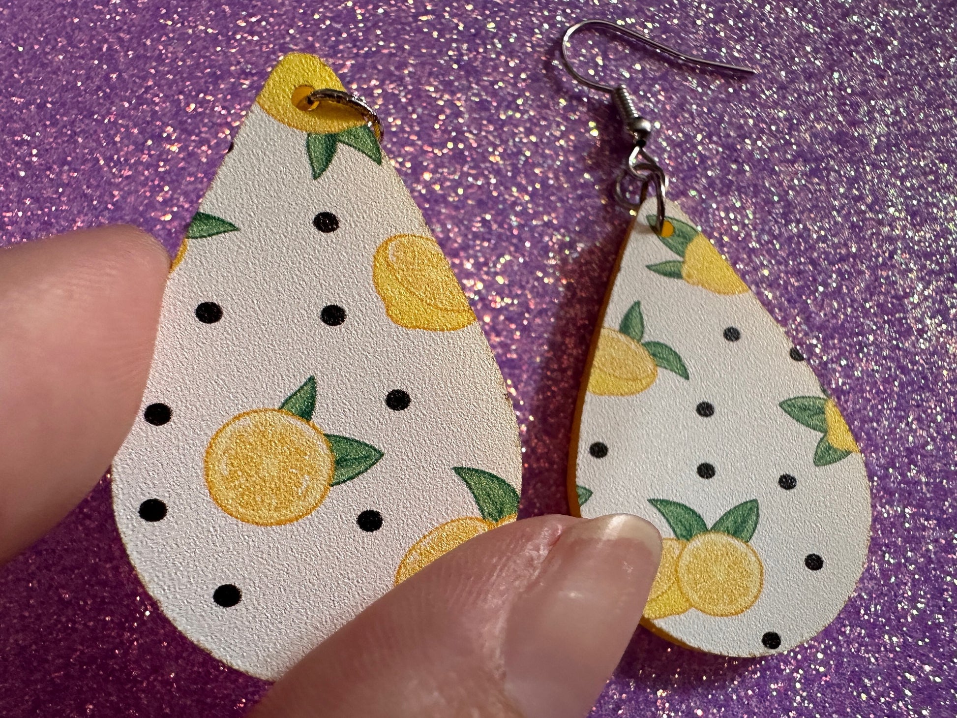 Cute Lemon Earrings: Laser Cut Acrylic Lemons, Mini Lemons, Fruit, Citrus, Food, When Life Gives You Lemons, Best Gifts for Her/Him/Them