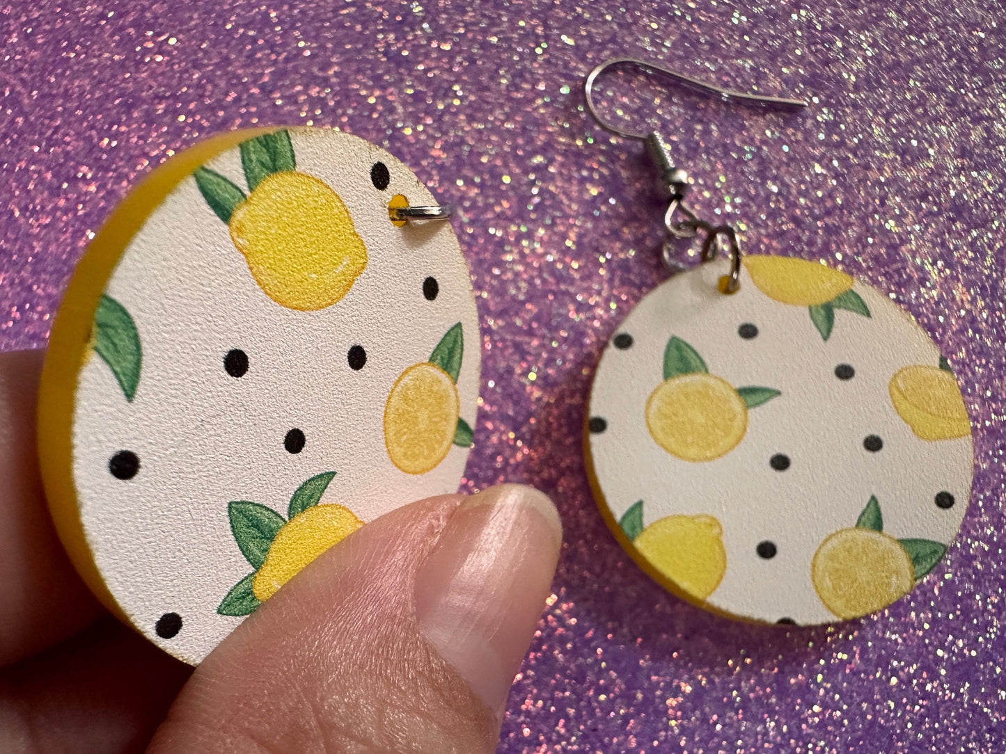 Cute Lemon Earrings: Laser Cut Acrylic Lemons, Mini Lemons, Fruit, Citrus, Food, When Life Gives You Lemons, Best Gifts for Her/Him/Them