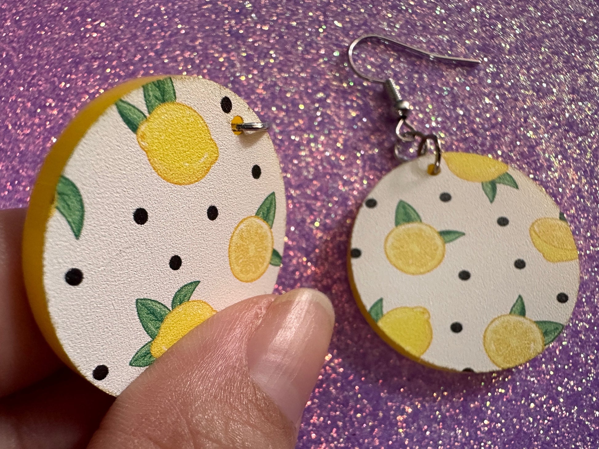 Cute Lemon Earrings: Laser Cut Acrylic Lemons, Mini Lemons, Fruit, Citrus, Food, When Life Gives You Lemons, Best Gifts for Her/Him/Them