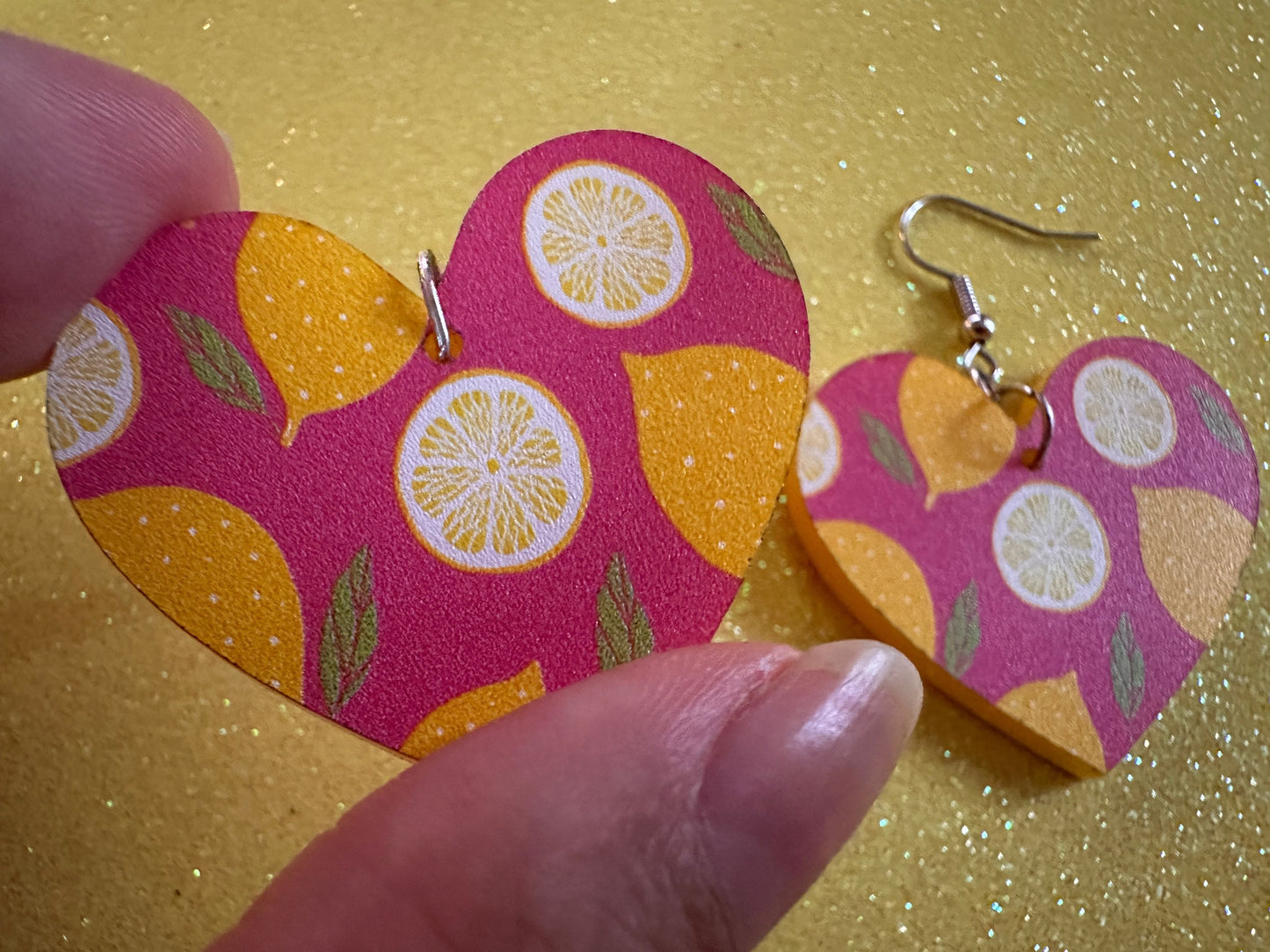 Cute Lemon Earrings: Laser Cut Acrylic Lemons, Mini Lemons, Fruit, Citrus, Food, When Life Gives You Lemons, Best Gifts for Her/Him/Them
