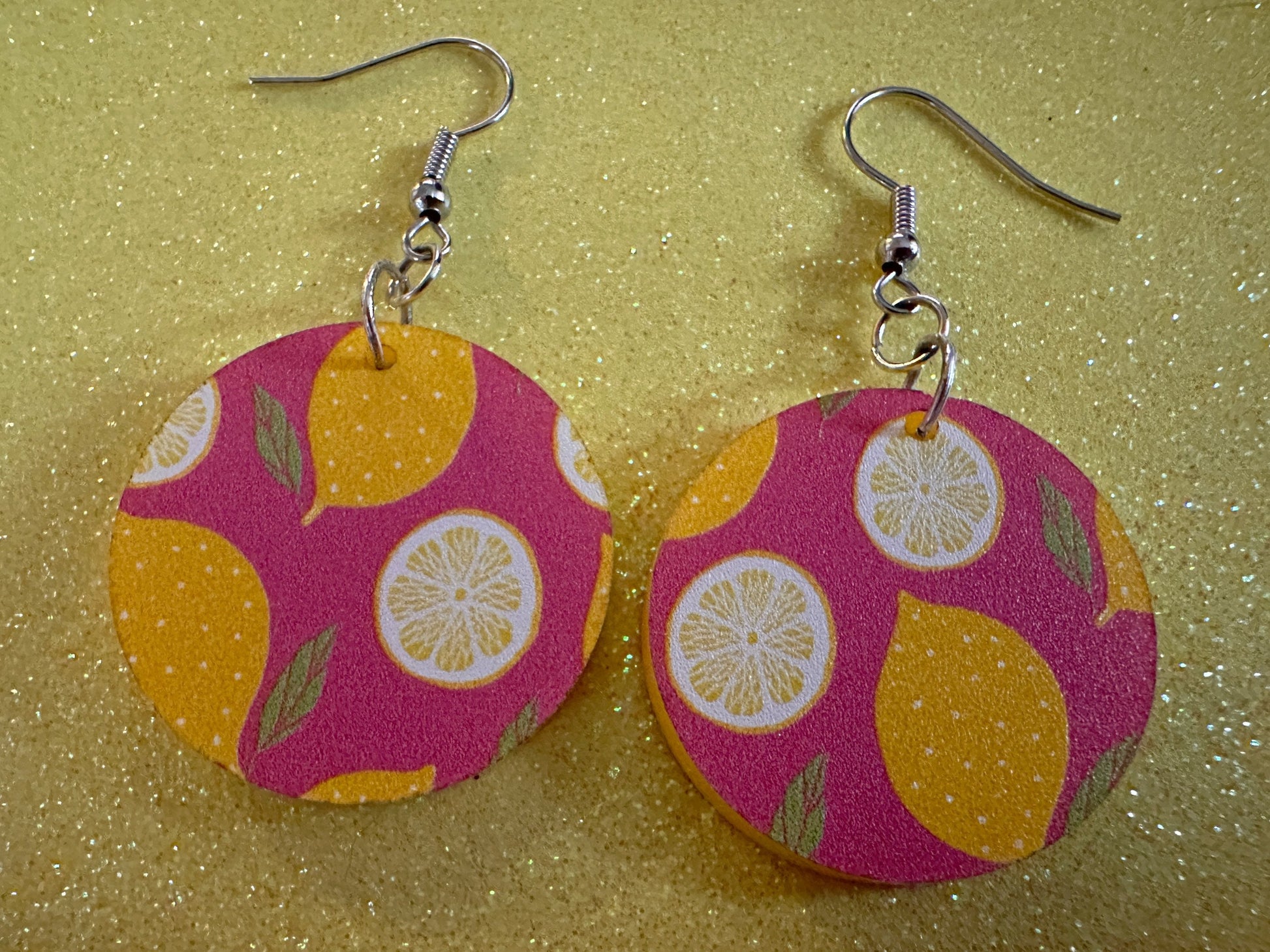 Cute Lemon Earrings: Laser Cut Acrylic Lemons, Mini Lemons, Fruit, Citrus, Food, When Life Gives You Lemons, Best Gifts for Her/Him/Them