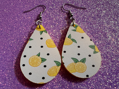 Cute Lemon Earrings: Laser Cut Acrylic Lemons, Mini Lemons, Fruit, Citrus, Food, When Life Gives You Lemons, Best Gifts for Her/Him/Them