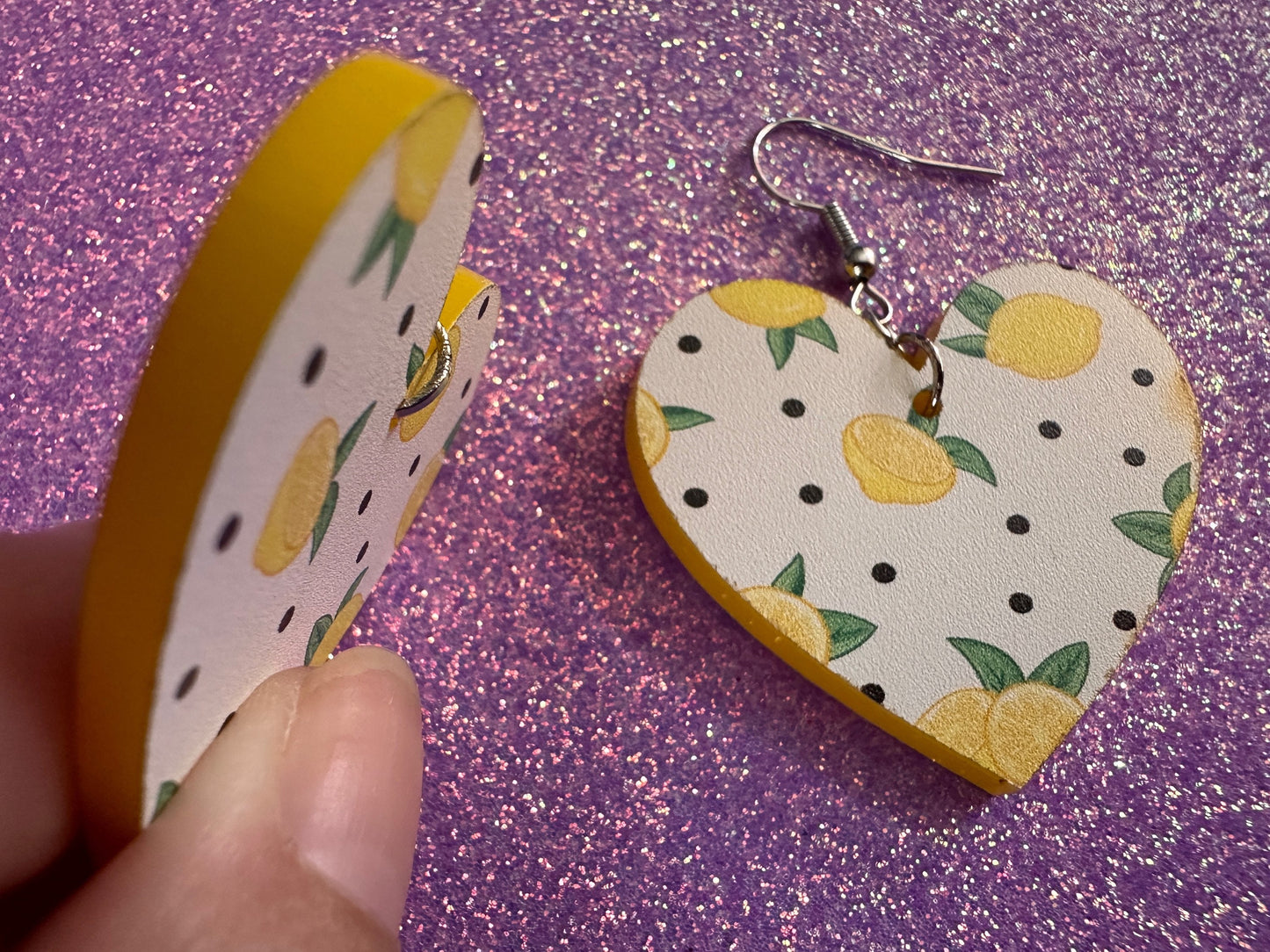 Cute Lemon Earrings: Laser Cut Acrylic Lemons, Mini Lemons, Fruit, Citrus, Food, When Life Gives You Lemons, Best Gifts for Her/Him/Them
