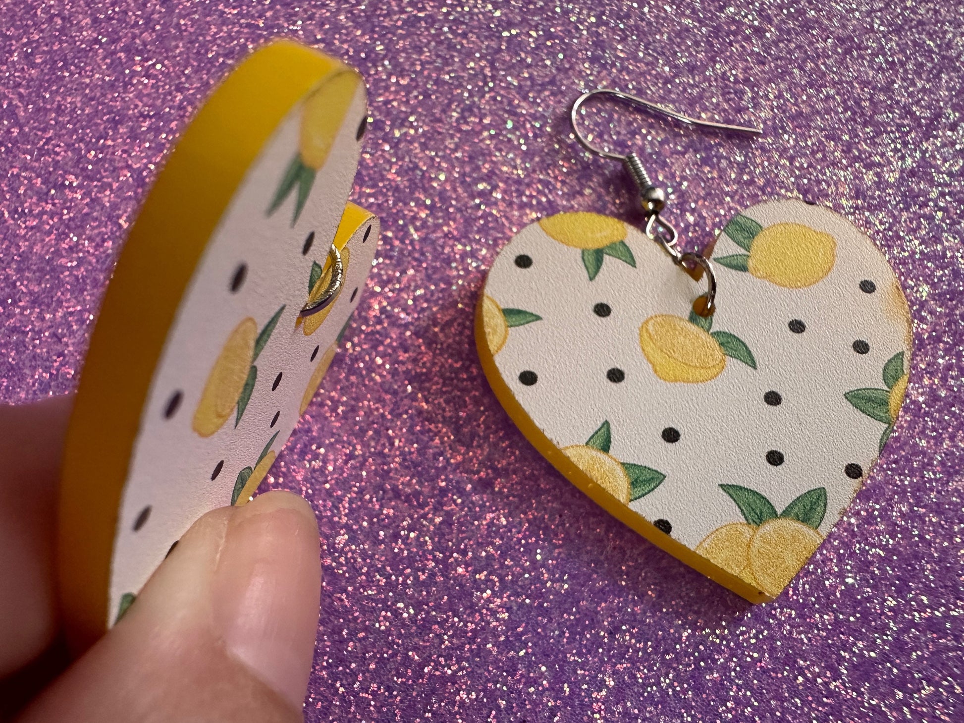 Cute Lemon Earrings: Laser Cut Acrylic Lemons, Mini Lemons, Fruit, Citrus, Food, When Life Gives You Lemons, Best Gifts for Her/Him/Them