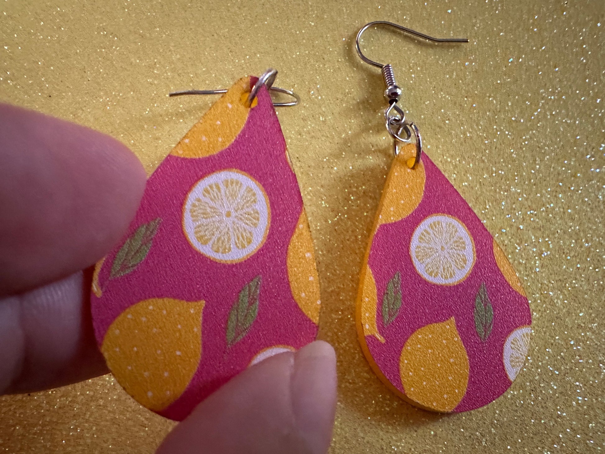 Cute Lemon Earrings: Laser Cut Acrylic Lemons, Mini Lemons, Fruit, Citrus, Food, When Life Gives You Lemons, Best Gifts for Her/Him/Them