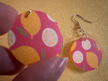 Cute Lemon Earrings: Laser Cut Acrylic Lemons, Mini Lemons, Fruit, Citrus, Food, When Life Gives You Lemons, Best Gifts for Her/Him/Them