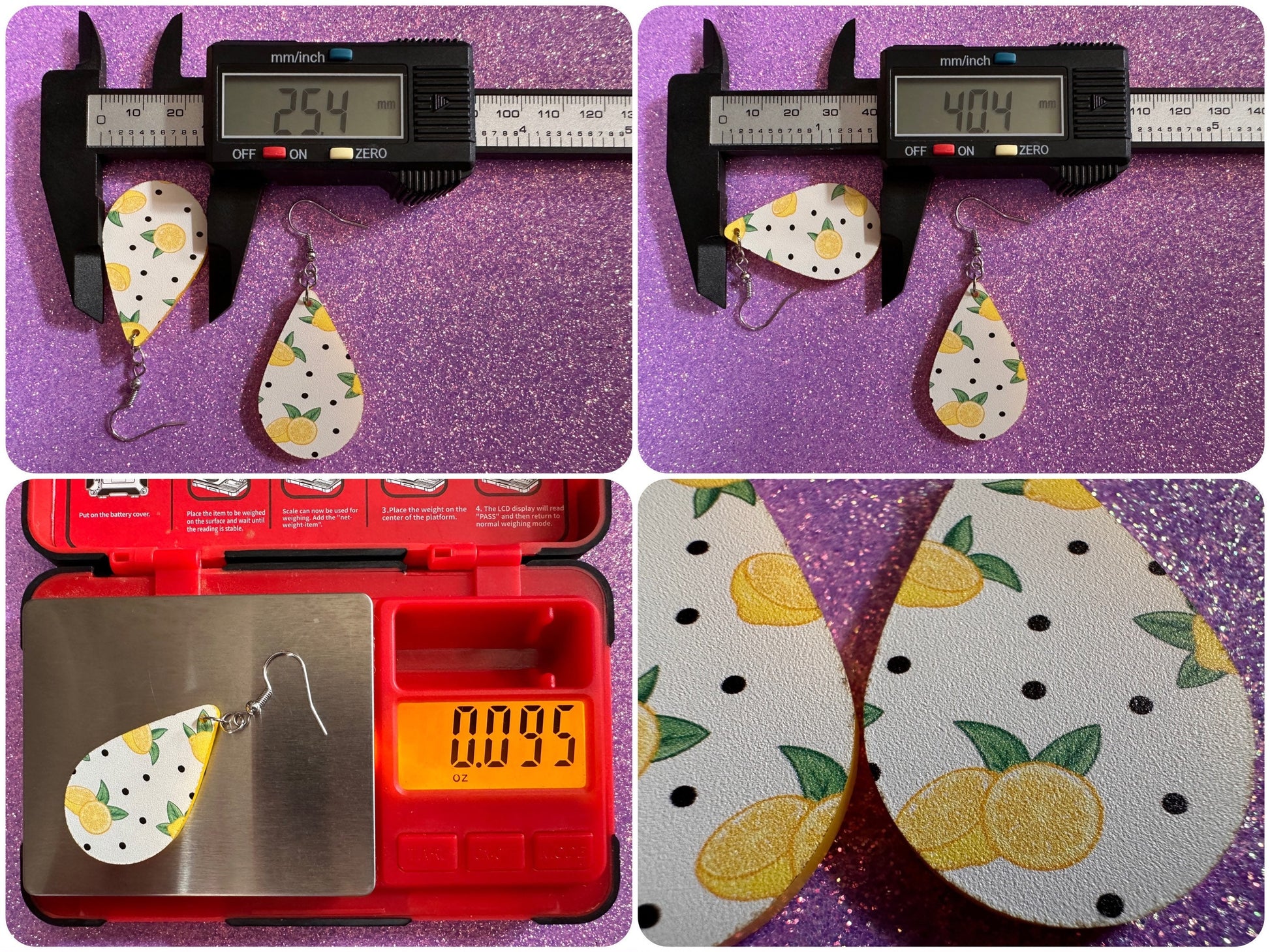 Cute Lemon Earrings: Laser Cut Acrylic Lemons, Mini Lemons, Fruit, Citrus, Food, When Life Gives You Lemons, Best Gifts for Her/Him/Them