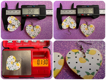 Cute Lemon Earrings: Laser Cut Acrylic Lemons, Mini Lemons, Fruit, Citrus, Food, When Life Gives You Lemons, Best Gifts for Her/Him/Them