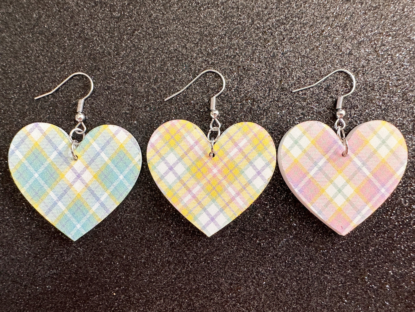 Cute Pastel Plaid Earrings: Laser Cut Acrylic Patterns, Pastels, Shapes, Flannel, Schoolgirl, Preppy, Gag Gift, Best Gifts for Her/Him/Them