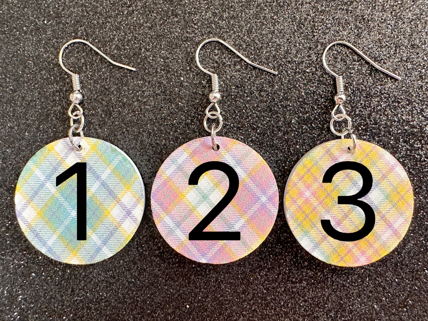 Cute Pastel Plaid Earrings: Laser Cut Acrylic Patterns, Pastels, Shapes, Flannel, Schoolgirl, Preppy, Gag Gift, Best Gifts for Her/Him/Them