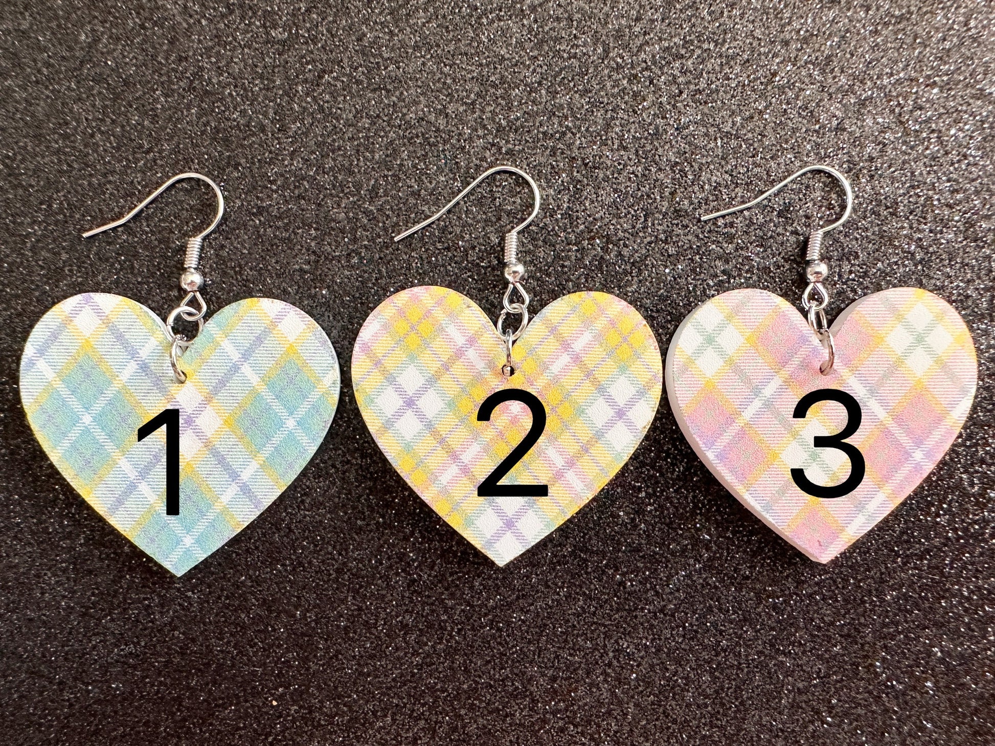 Cute Pastel Plaid Earrings: Laser Cut Acrylic Patterns, Pastels, Shapes, Flannel, Schoolgirl, Preppy, Gag Gift, Best Gifts for Her/Him/Them